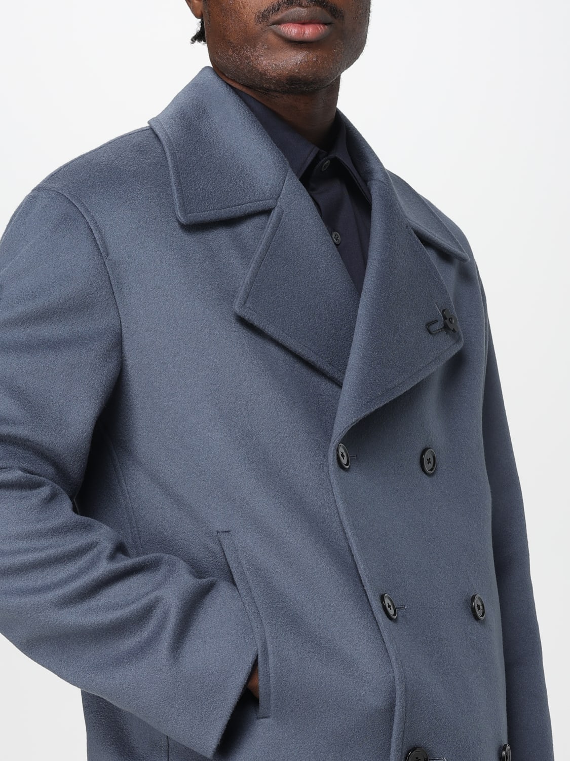 LARDINI コート: ジャケット メンズ Lardini, ブルー - Img 4