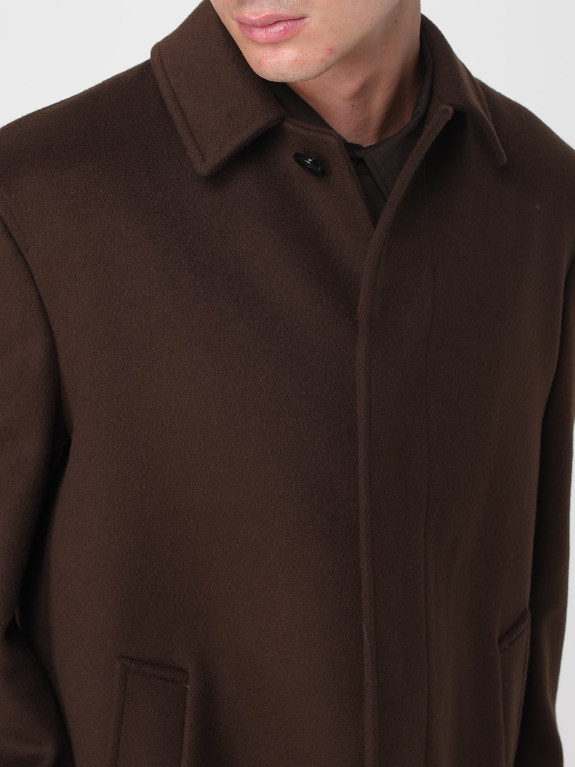 LARDINI COAT: Jacket men Lardini, Brown - Img 4