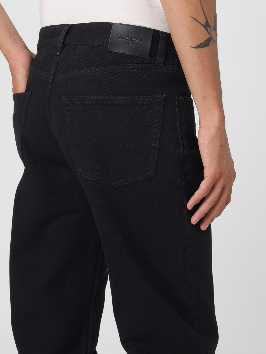 SAINT LAURENT JEANS: Pants men Saint Laurent, Black - Img 5