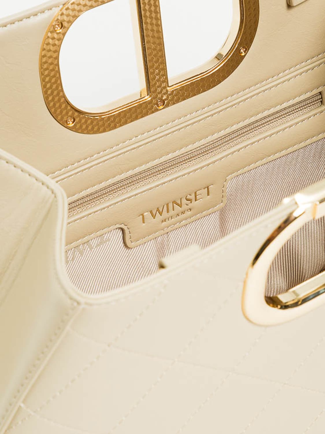TWINSET BORSA MINI: Borsa mini Oval T Twinset, Beige - Img 3