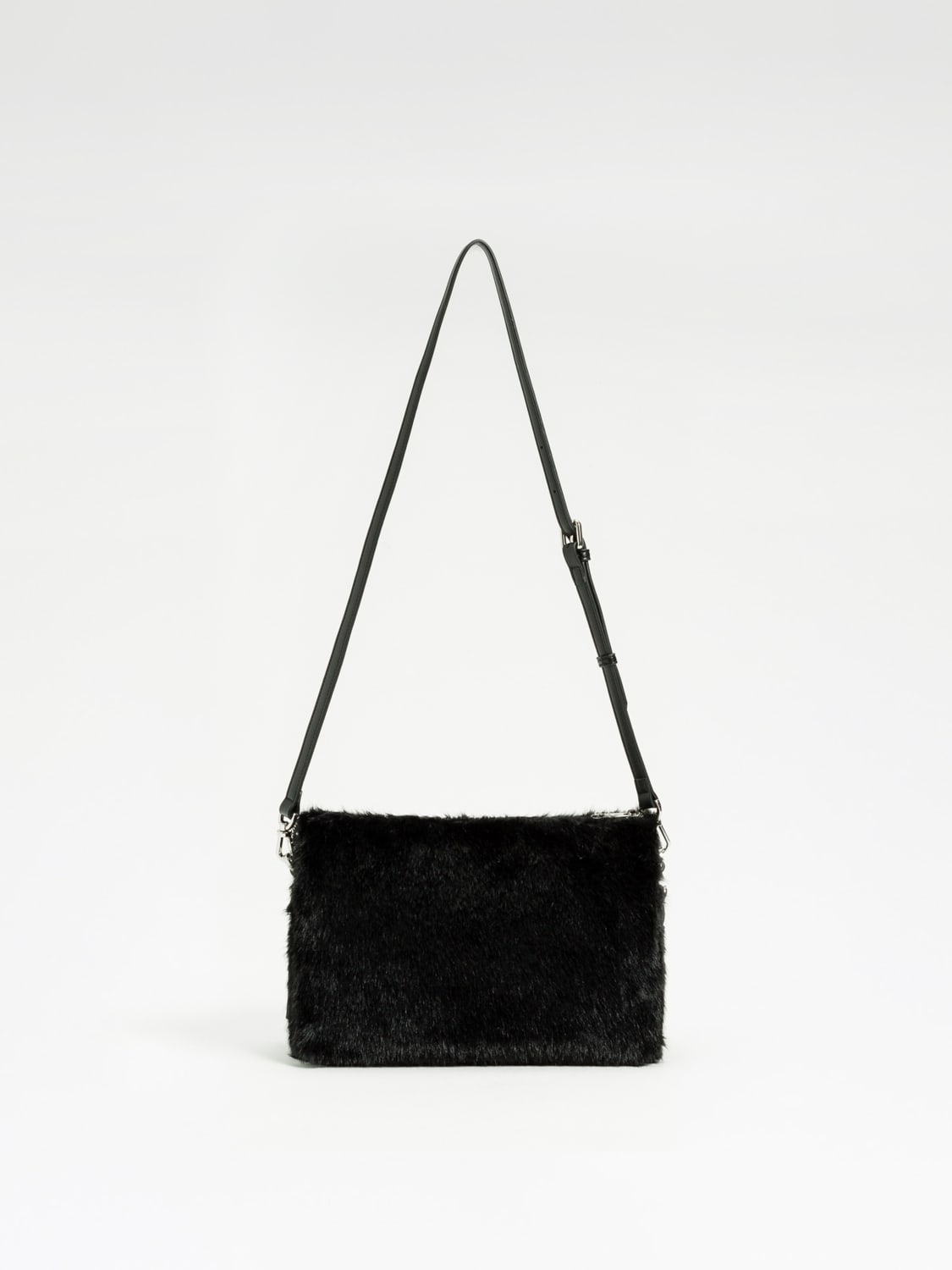 TWINSET BORSA A TRACOLLA: Borsa mini a tracolla Twinset in eco pelliccia , Nero - Img 2