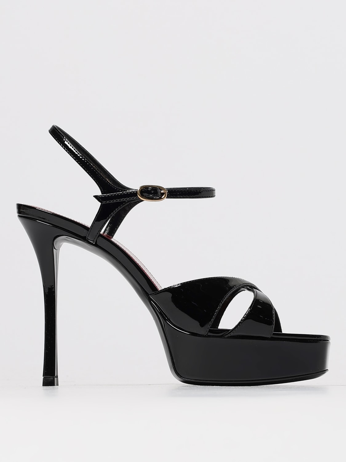 SAINT LAURENT HEELED SANDAL: Flat sandals woman Saint Laurent, Black - Img 1