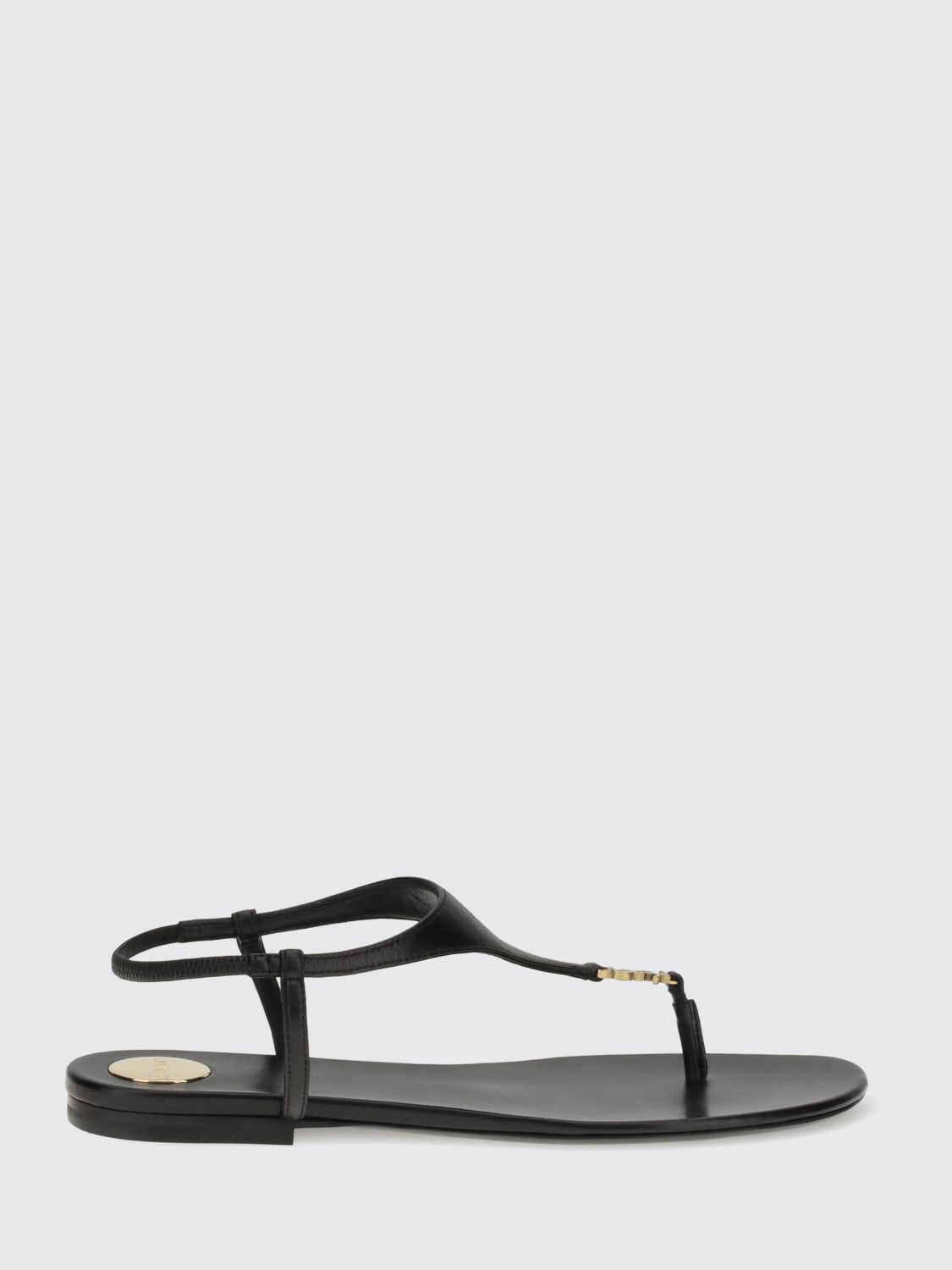 SAINT LAURENT HEELED SANDAL: Flat sandals woman Saint Laurent, Black - Img 1