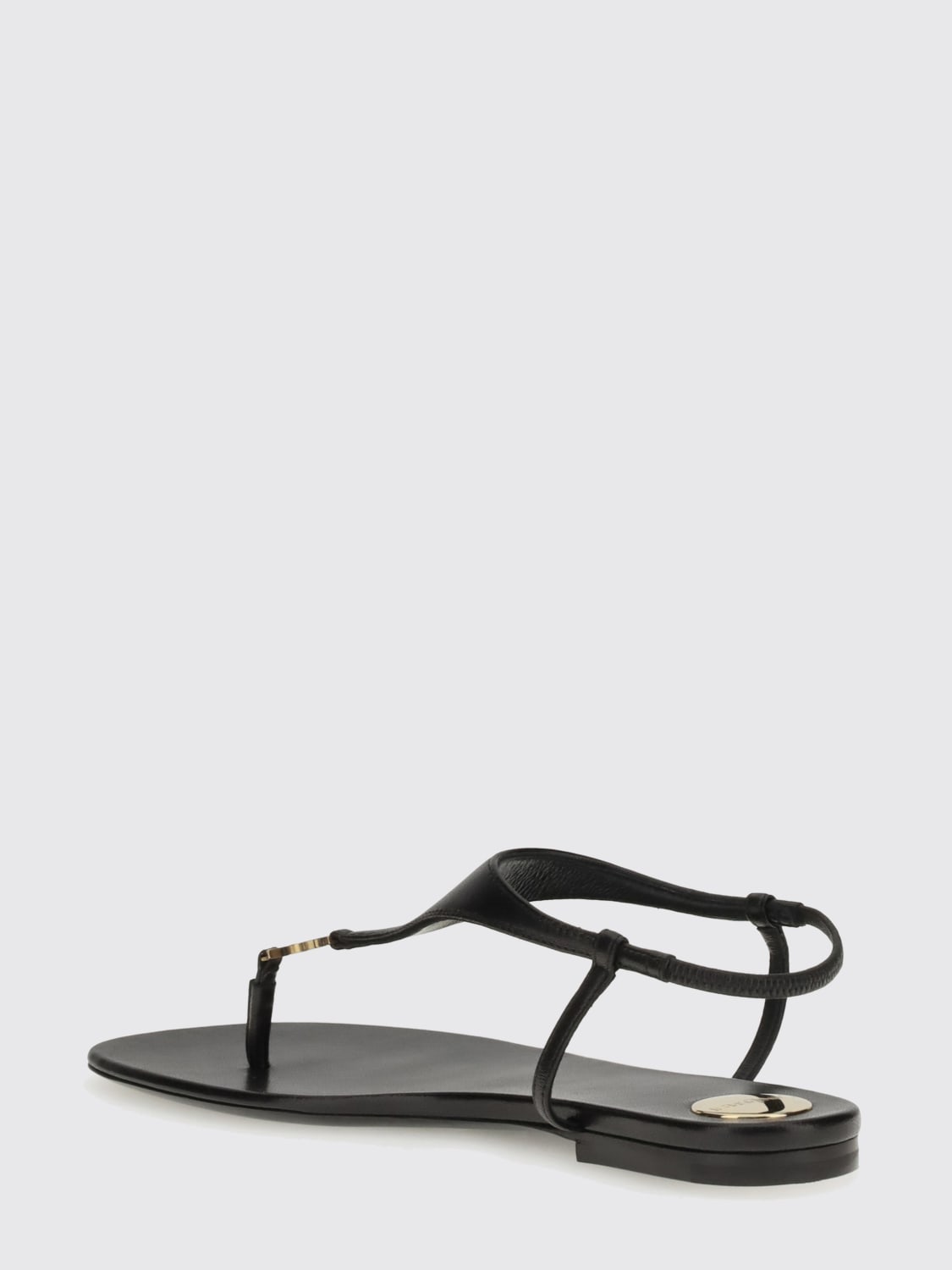 SAINT LAURENT HEELED SANDAL: Flat sandals woman Saint Laurent, Black - Img 3