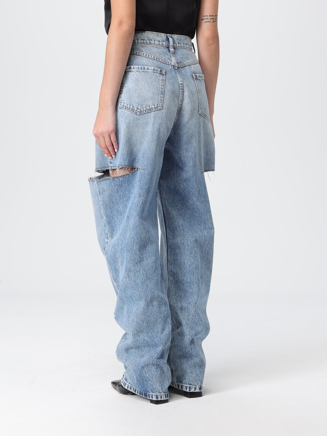 MAISON MARGIELA JEANS: Jeans cut-out Maison Margiela in denim , Azzurro - Img 2