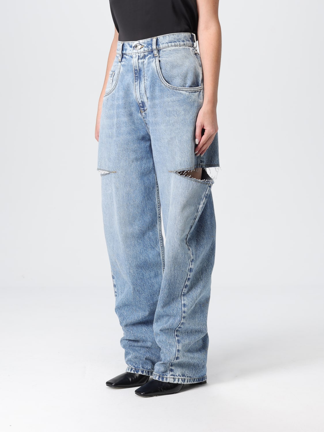 MAISON MARGIELA JEANS: Jeans cut-out Maison Margiela in denim , Azzurro - Img 3