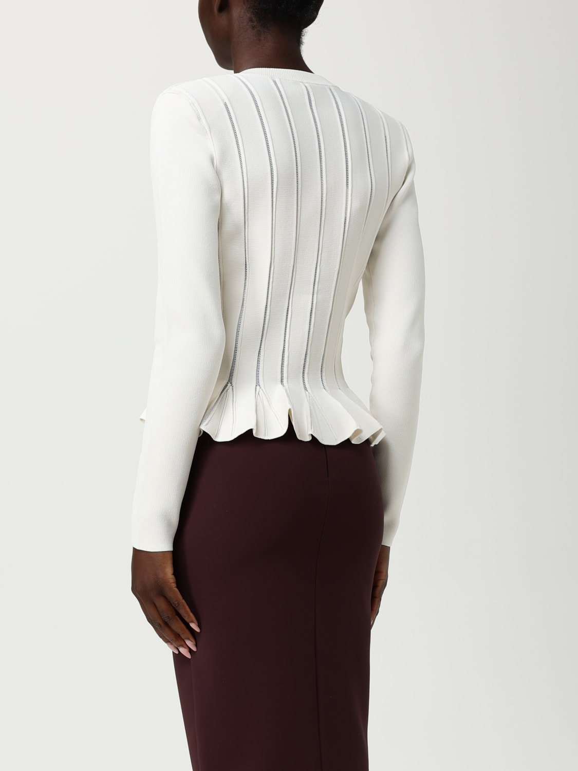 ELISABETTA FRANCHI SWEATER: Cardigan woman Elisabetta Franchi, White - Img 2