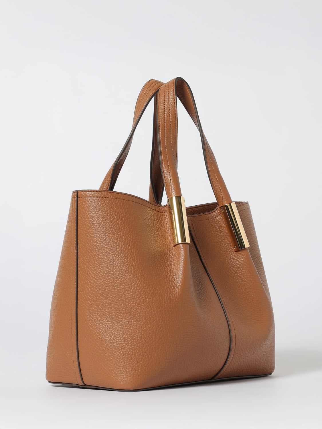 ELISABETTA FRANCHI BORSA A SPALLA: Borsa Elisabetta Franchi in pelle sintetica a grana, Marrone - Img 2