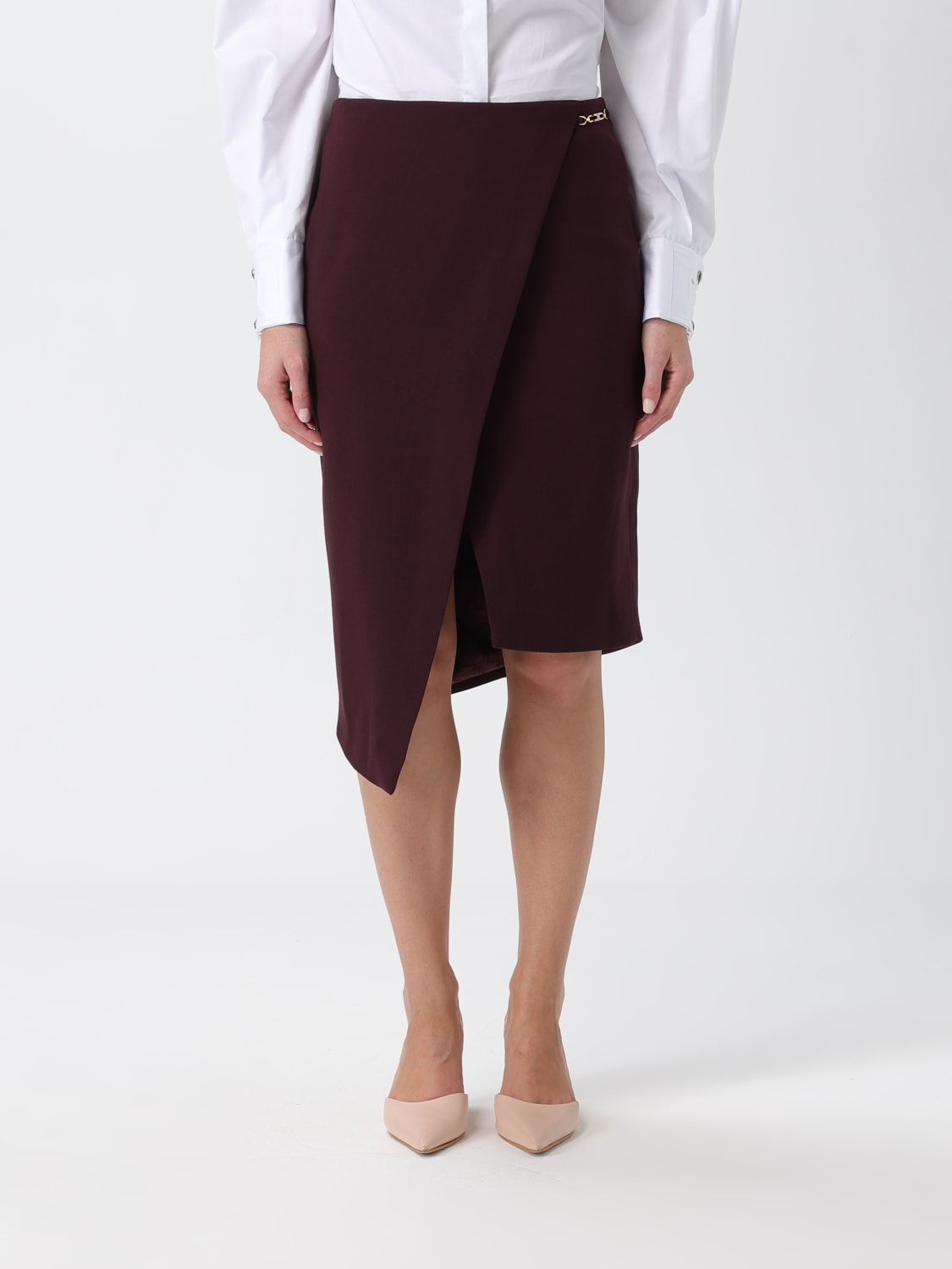 ELISABETTA FRANCHI SKIRT: Skirt woman Elisabetta Franchi, Burgundy - Img 1