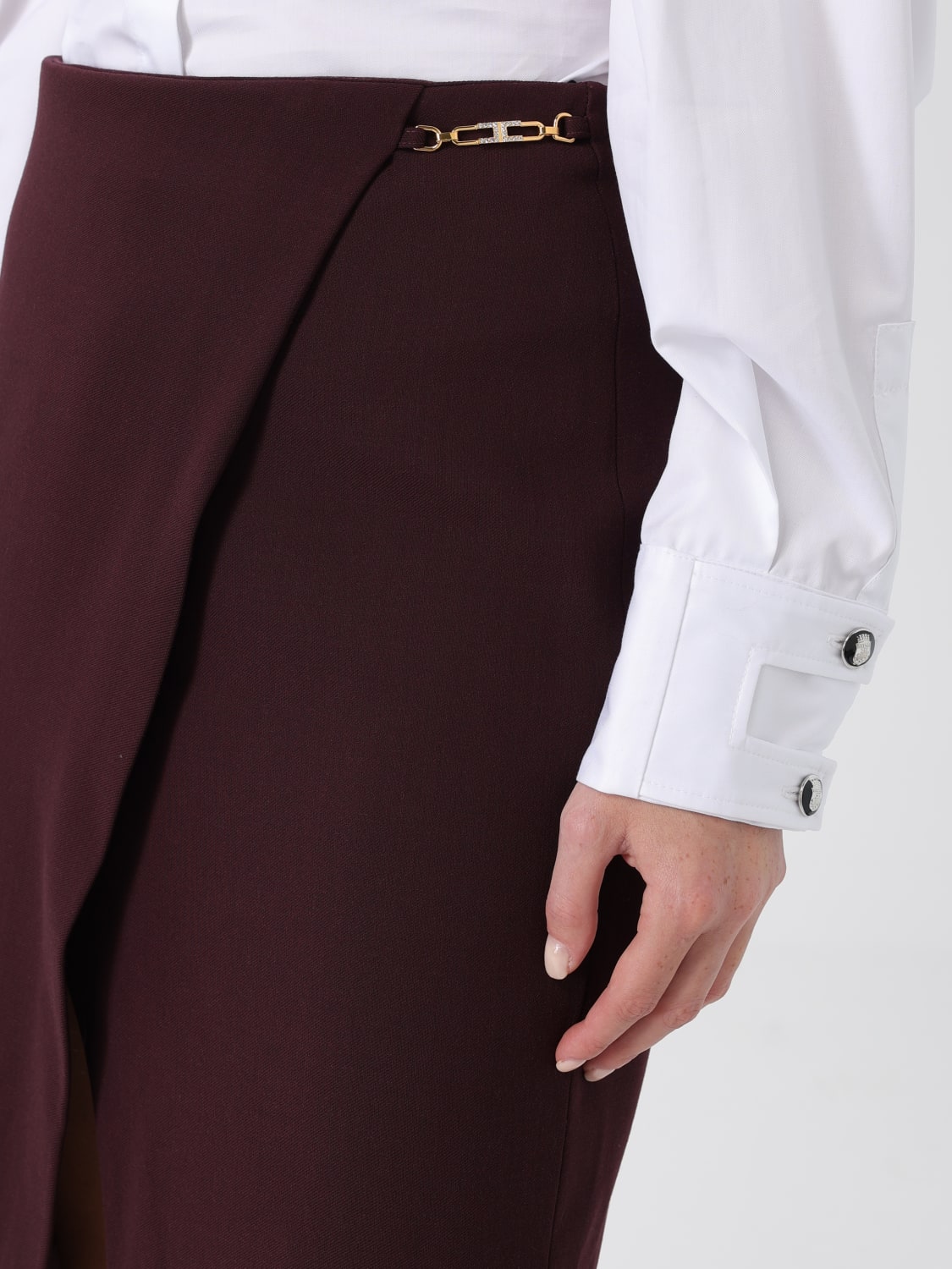 ELISABETTA FRANCHI SKIRT: Skirt woman Elisabetta Franchi, Burgundy - Img 4