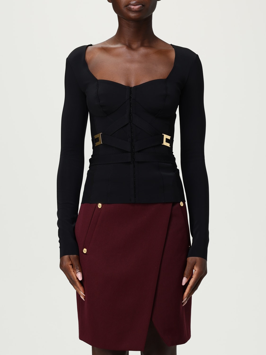 ELISABETTA FRANCHI JACKET: Blazer woman Elisabetta Franchi, Black - Img 1