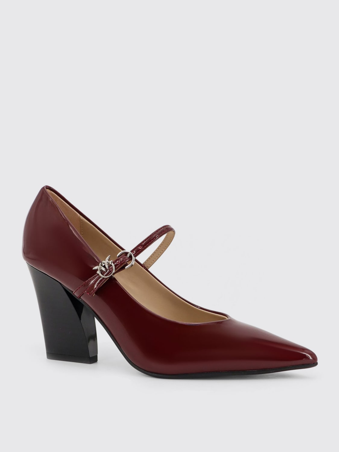 PINKO DÉCOLLETÉ: Décolleté Viola 01 Pinko in vernice , Bordeaux - Img 2