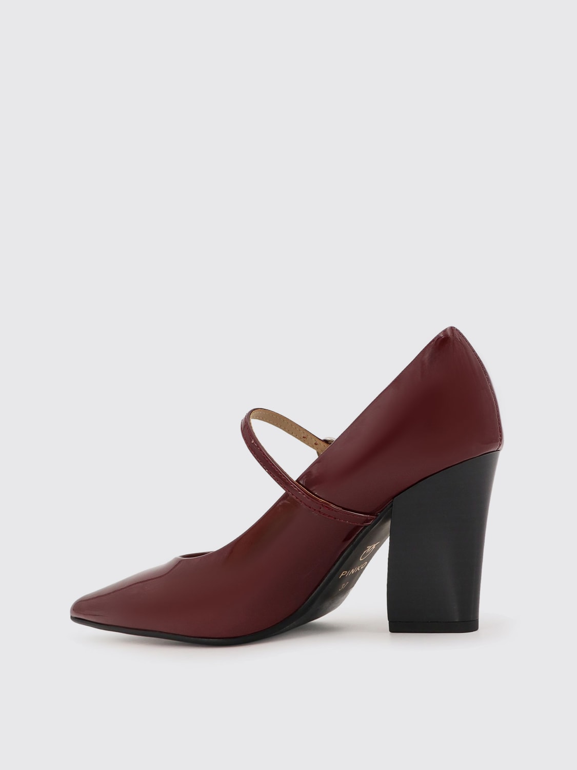 PINKO DÉCOLLETÉ: Décolleté Viola 01 Pinko in vernice , Bordeaux - Img 3