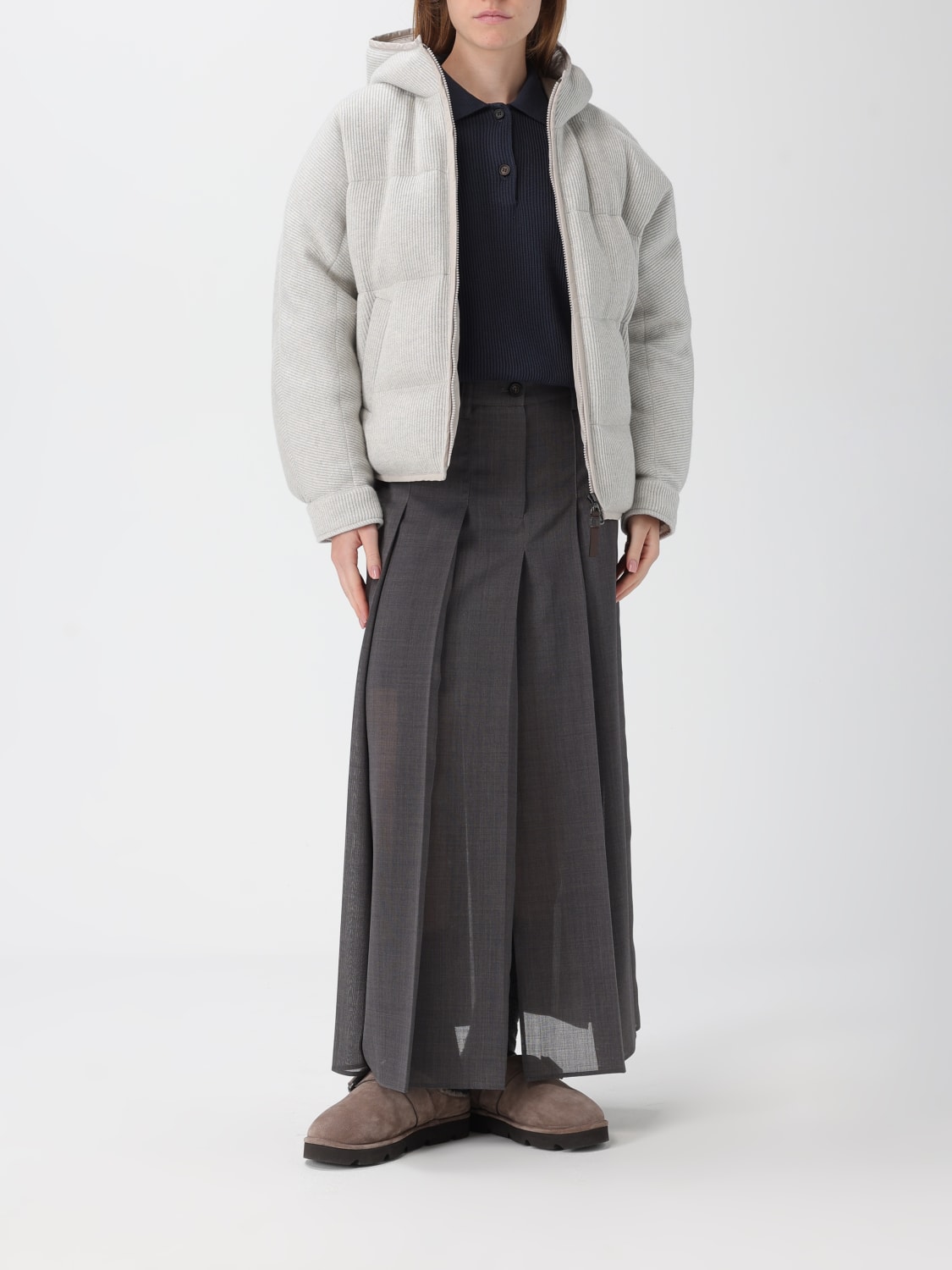 BRUNELLO CUCINELLI JACKET: Jacket woman Brunello Cucinelli, Grey - Img 2