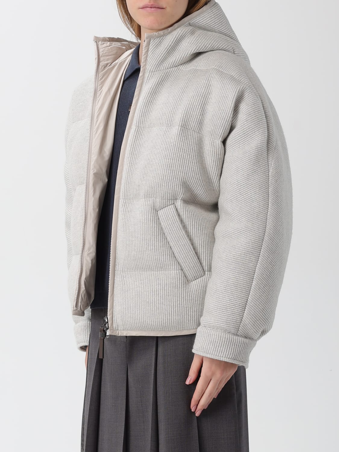 BRUNELLO CUCINELLI JACKET: Jacket woman Brunello Cucinelli, Grey - Img 4