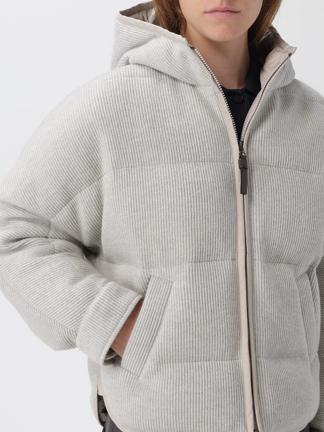 BRUNELLO CUCINELLI JACKET: Jacket woman Brunello Cucinelli, Grey - Img 5