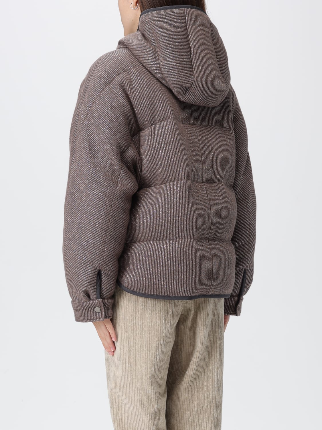 BRUNELLO CUCINELLI CHAQUETA: Chaqueta mujer Brunello Cucinelli, Marrón - Img 3