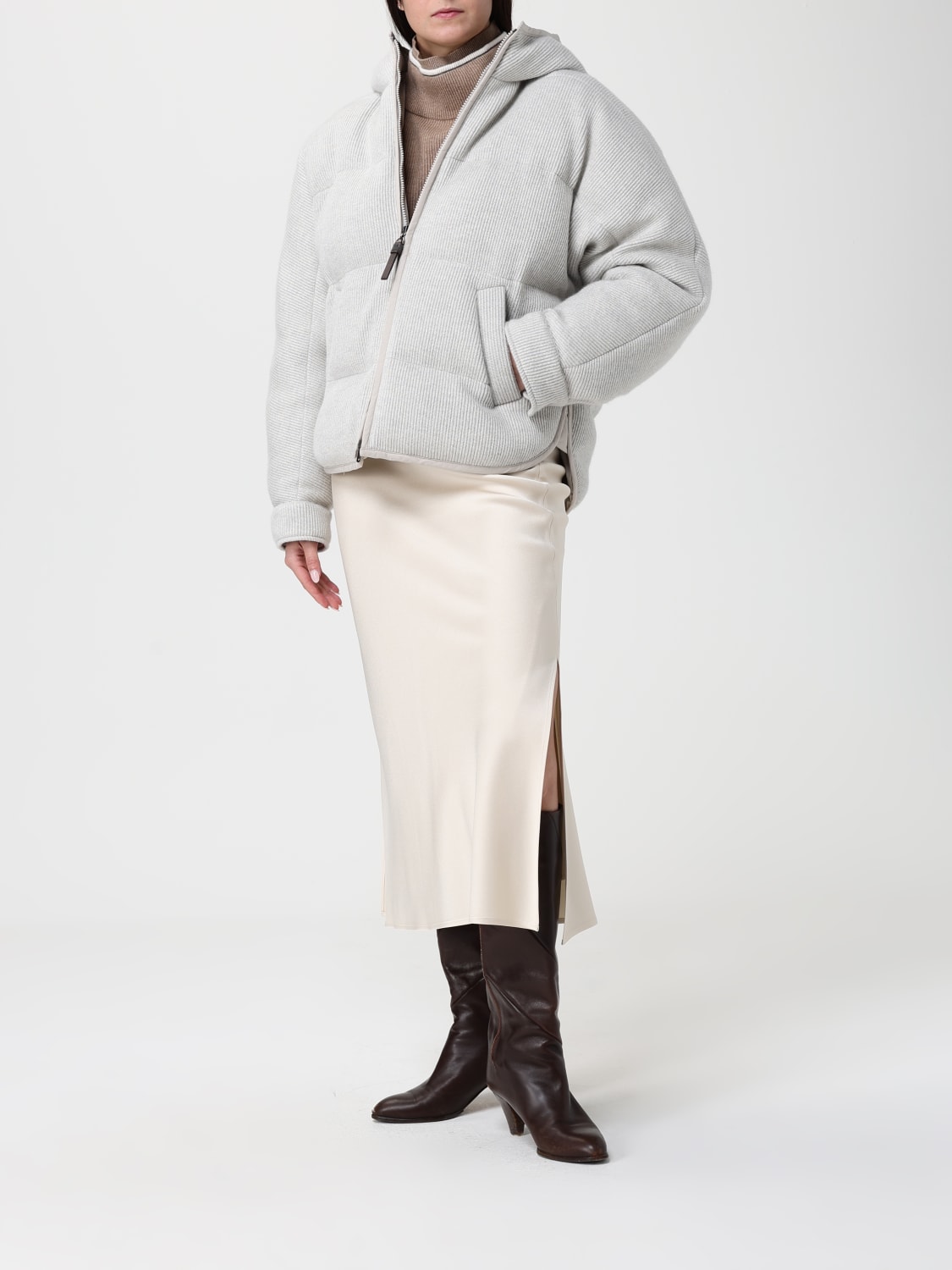 BRUNELLO CUCINELLI JACKET: Jacket woman Brunello Cucinelli, Silver - Img 2