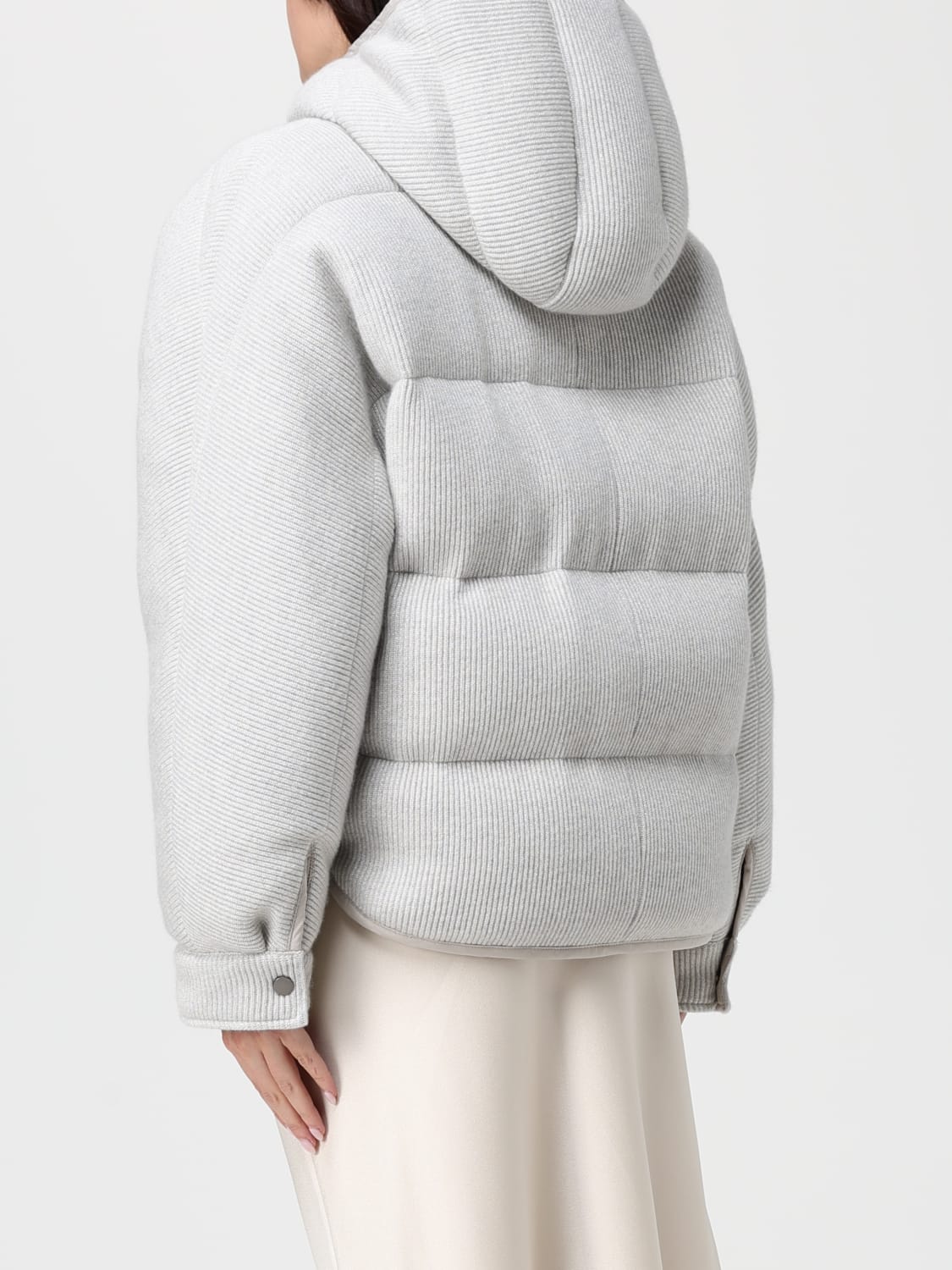 BRUNELLO CUCINELLI JACKET: Jacket woman Brunello Cucinelli, Silver - Img 3