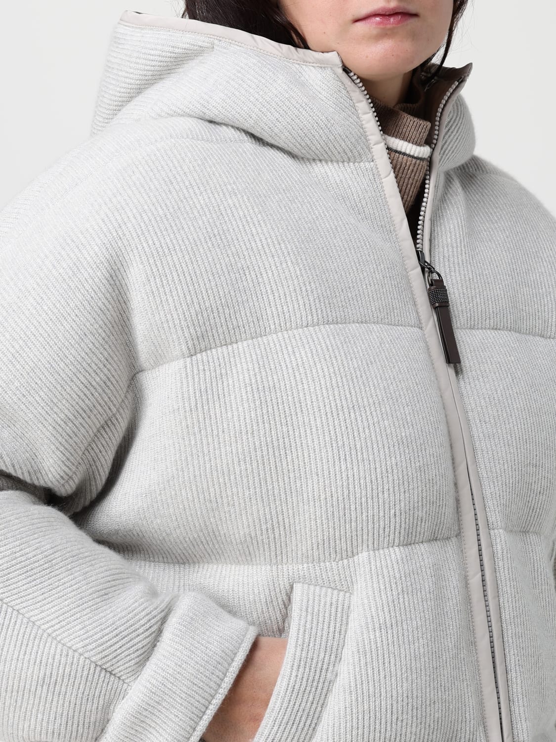 BRUNELLO CUCINELLI JACKET: Jacket woman Brunello Cucinelli, Silver - Img 5