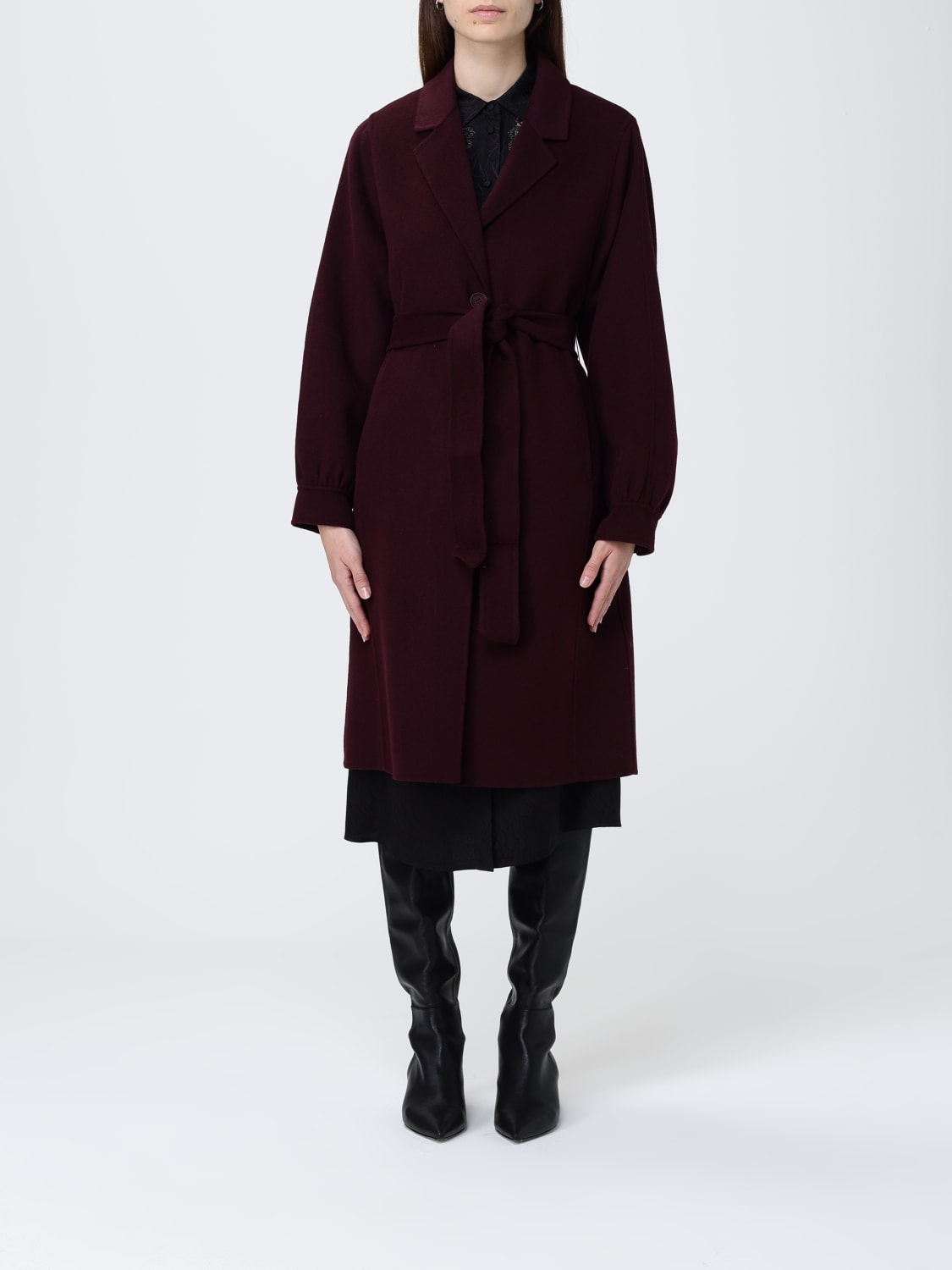 TWINSET COAT: Coat woman Twinset, Wine - Img 1