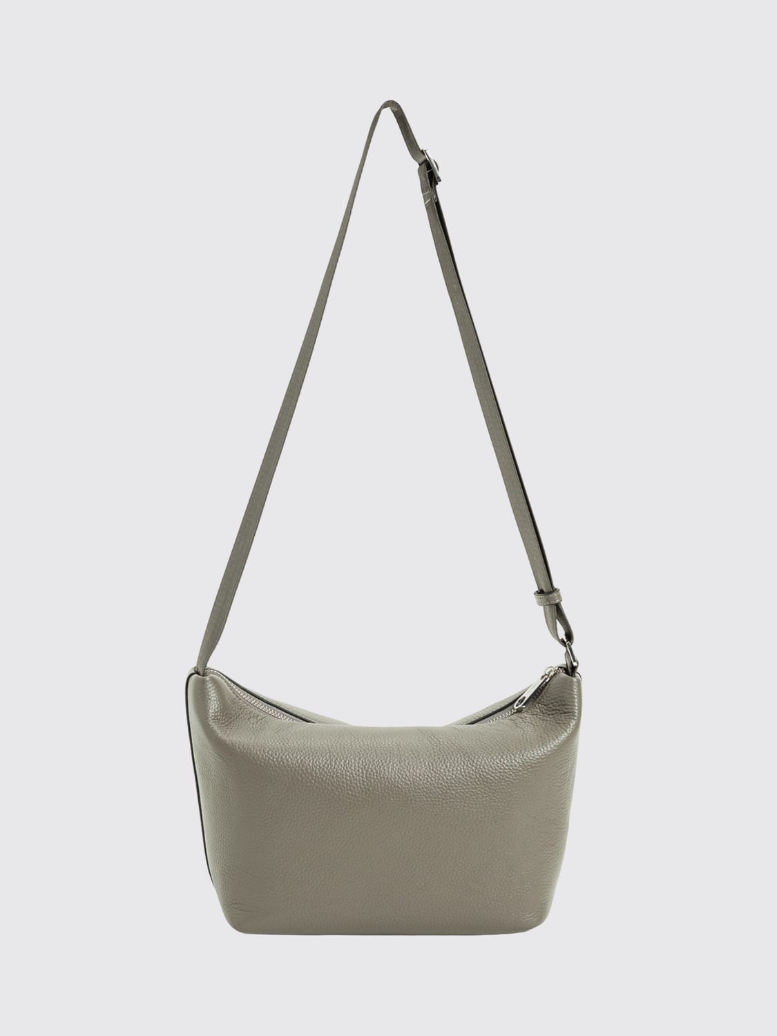 TWINSET BORSA A TRACOLLA: Borsa Twinset in pelle a grana , Grigio - Img 2