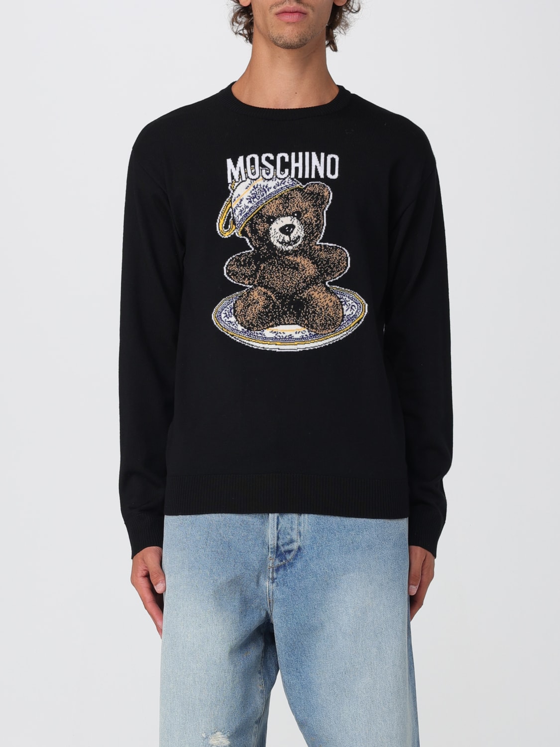 MOSCHINO COUTURE 毛衣: 毛衣 男士 Moschino Couture, 黑色 - Img 1