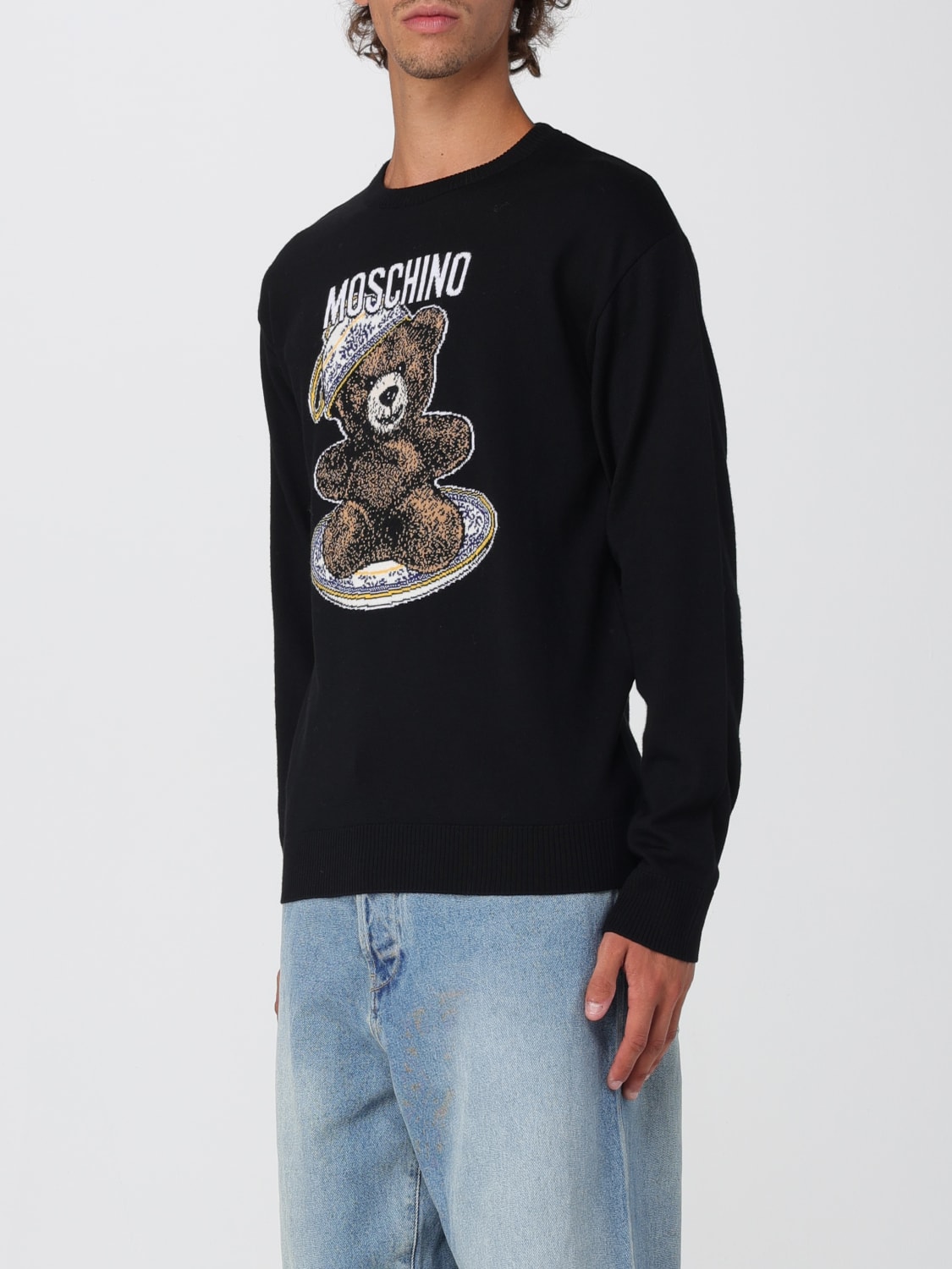 MOSCHINO COUTURE 毛衣: 毛衣 男士 Moschino Couture, 黑色 - Img 4