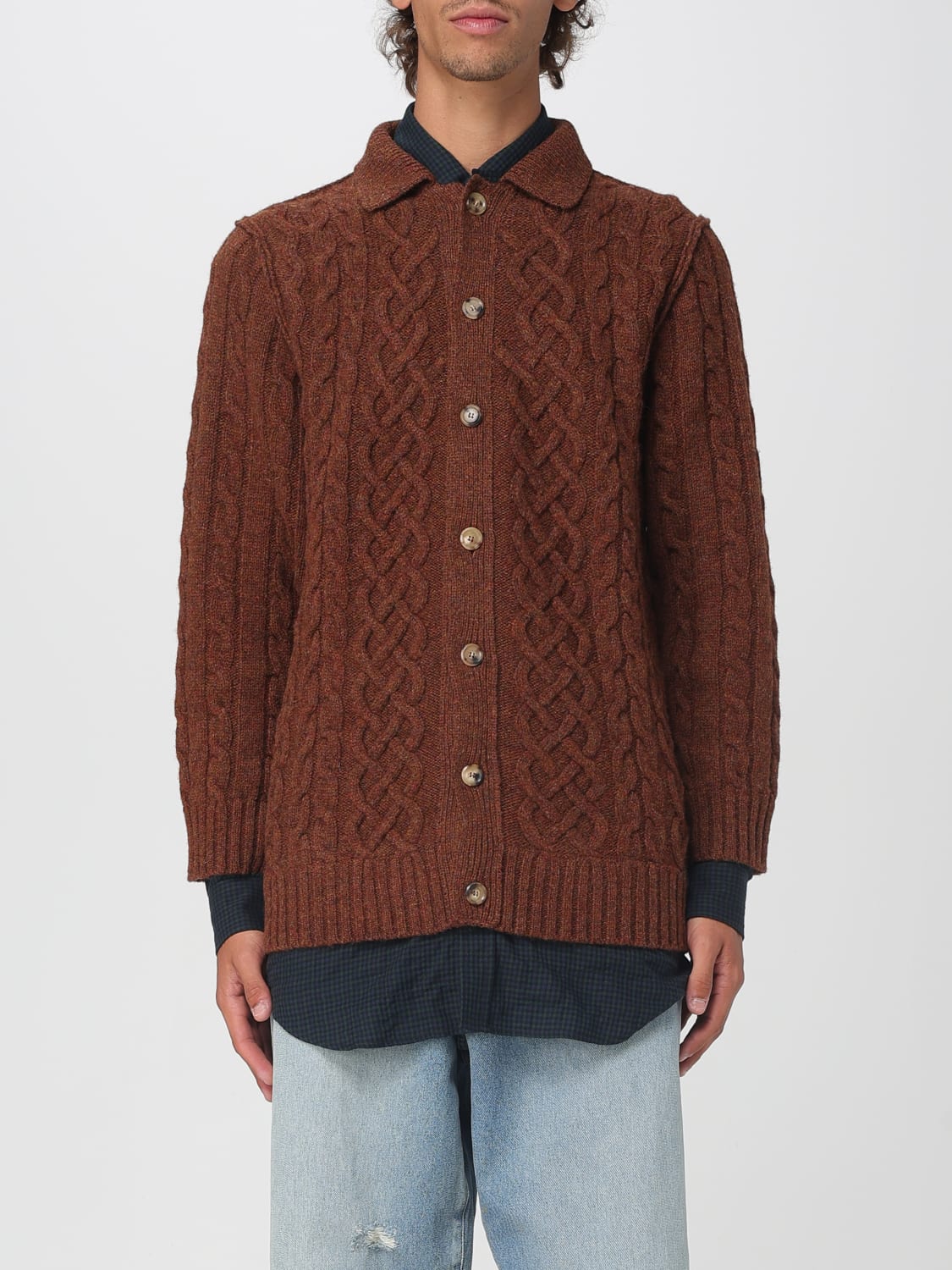 MOSCHINO COUTURE SWEATER: Sweater men Moschino Couture, Brown - Img 1