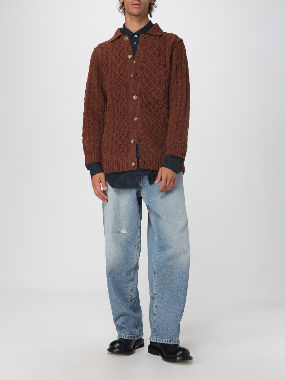 MOSCHINO COUTURE SWEATER: Sweater men Moschino Couture, Brown - Img 2