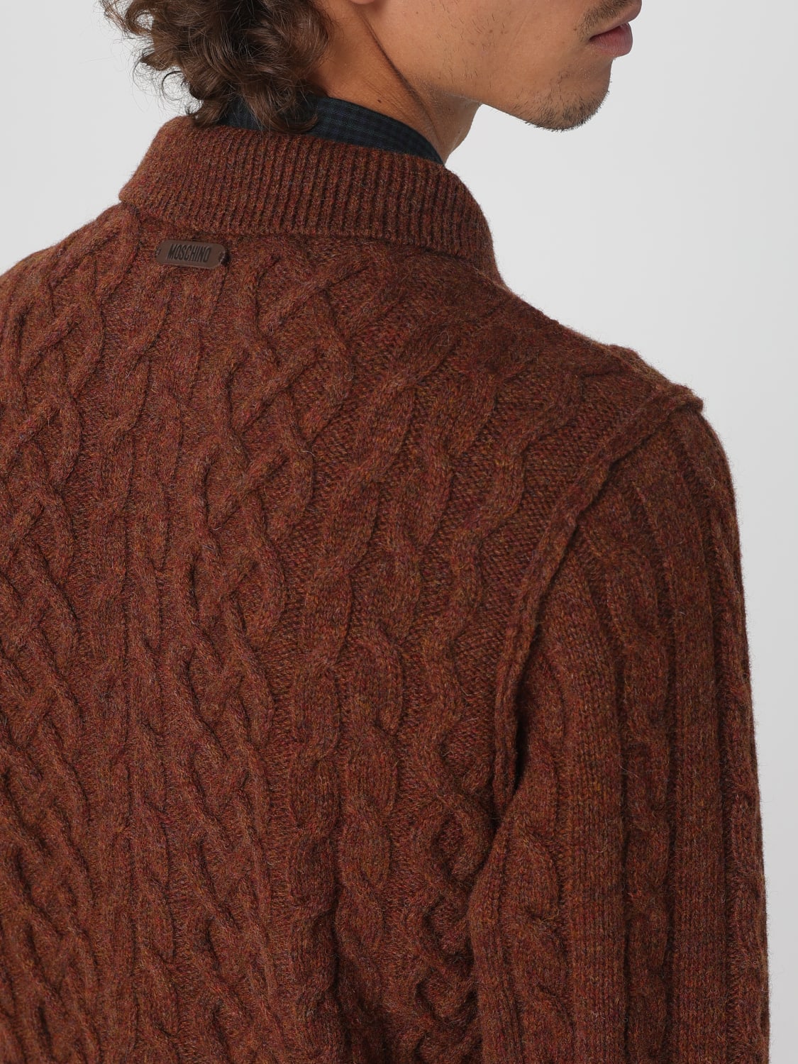 MOSCHINO COUTURE SWEATER: Sweater men Moschino Couture, Brown - Img 5