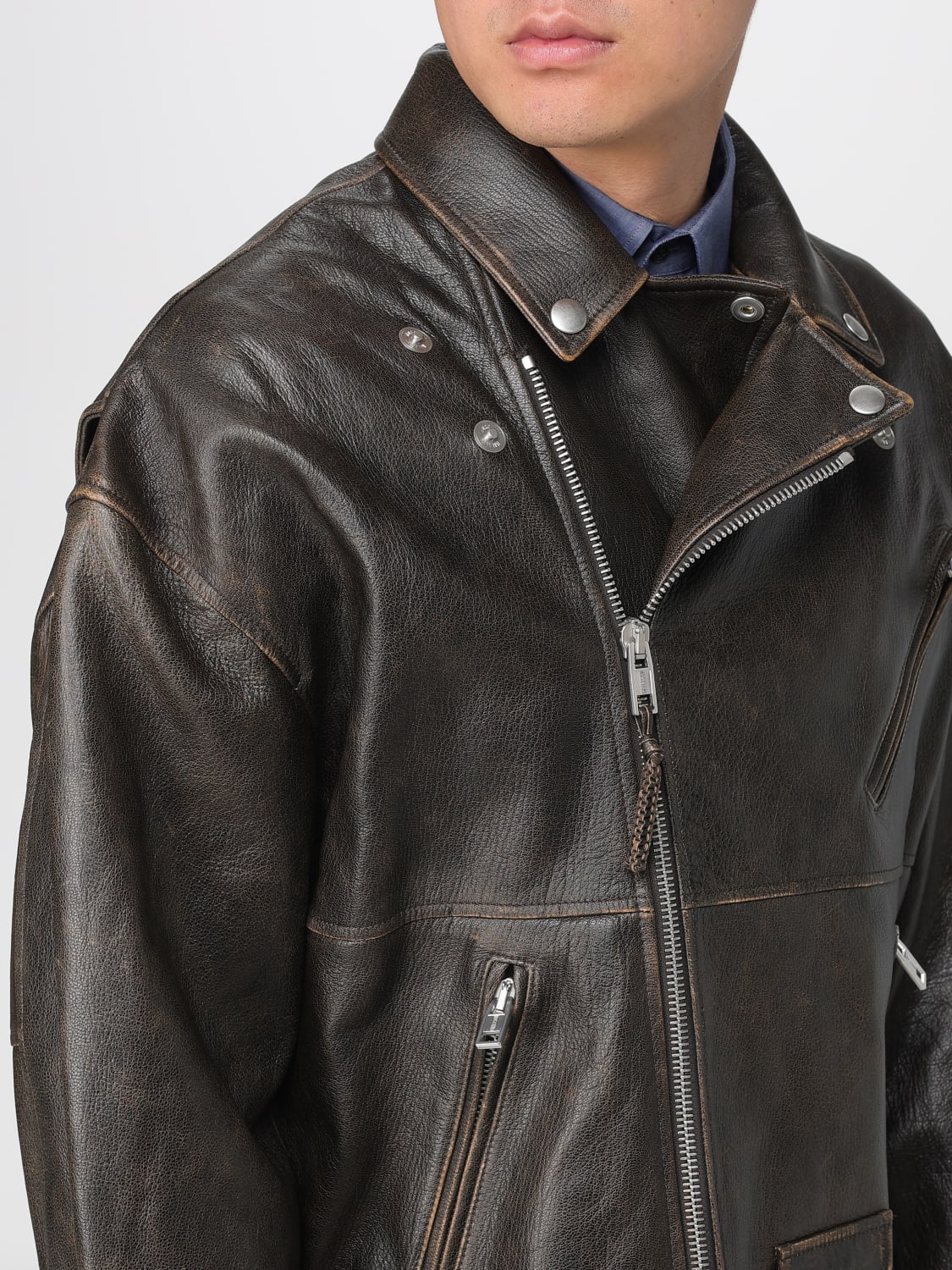 MOSCHINO COUTURE JACKET: Jacket men Moschino Couture, Brown - Img 5