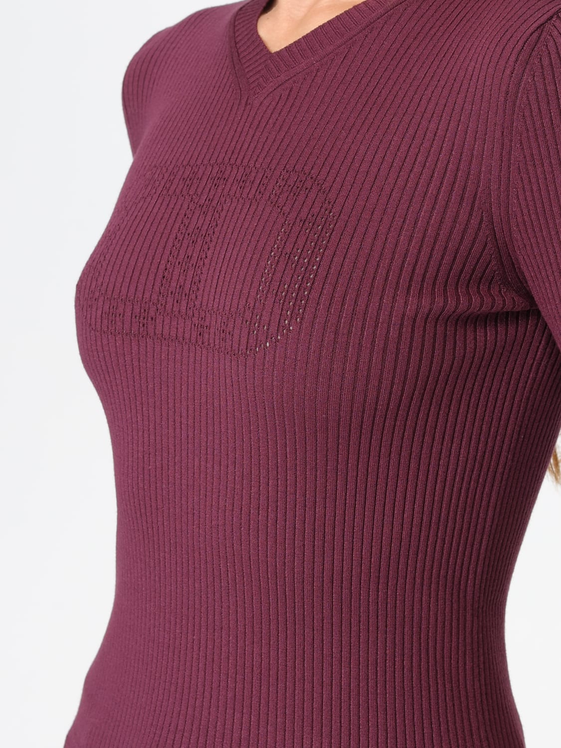 TWINSET TOP: Top in maglia Twinset , Vino - Img 3