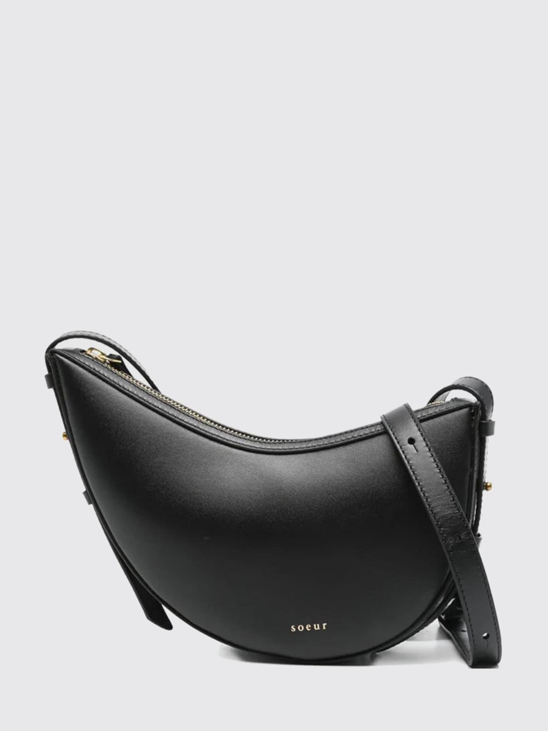 SOEUR BORSA A SPALLA: Borsa Wino Mini Soeur in pelle , Nero - Img 1