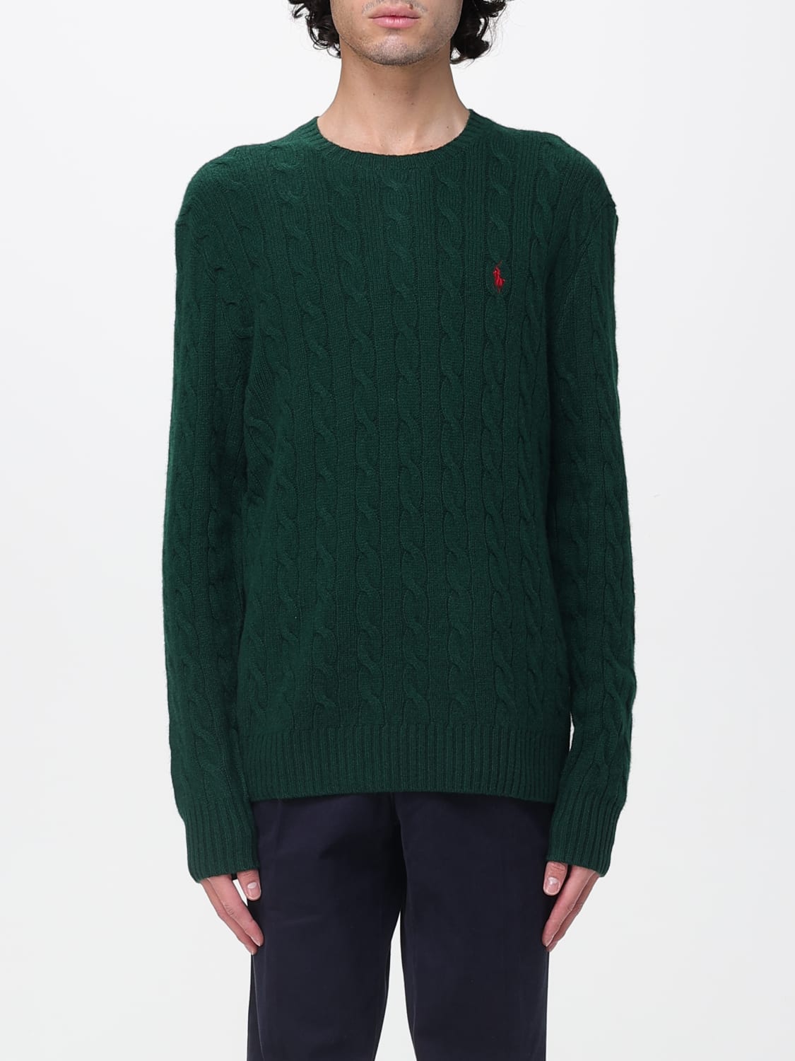 POLO RALPH LAUREN MAGLIA: Maglione Polo Ralph Lauren in lana e cashmere tricot, Fango - Img 1