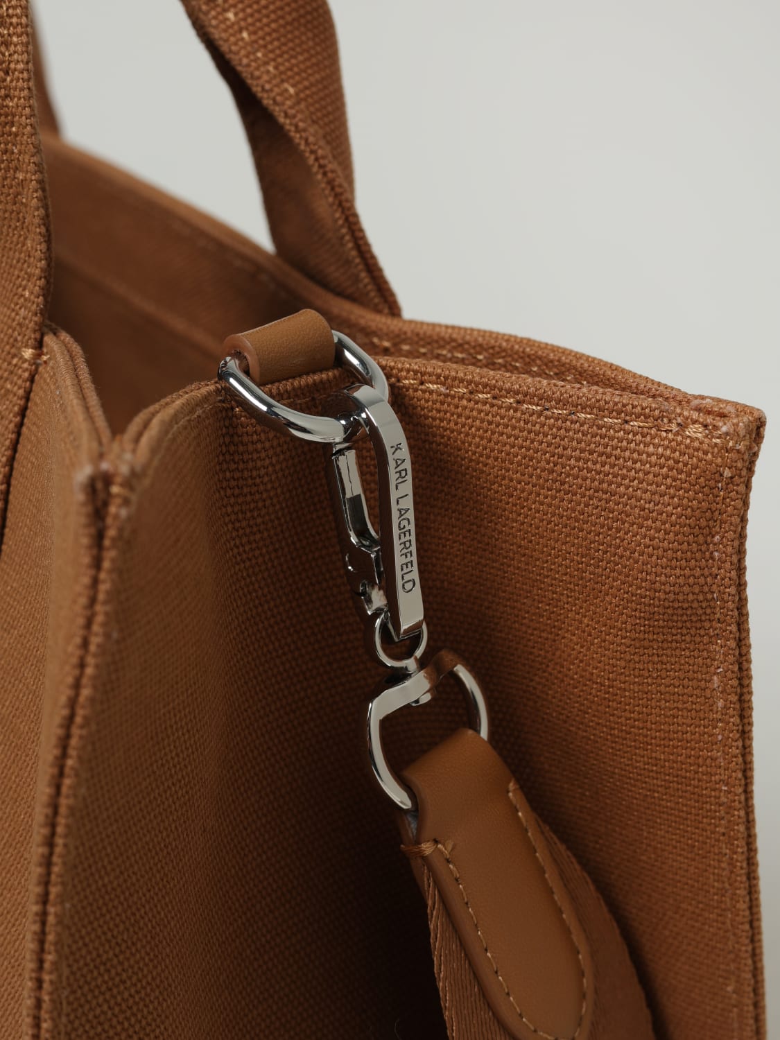 KARL LAGERFELD HANDBAG: Backpack woman Karl Lagerfeld, Brown - Img 3