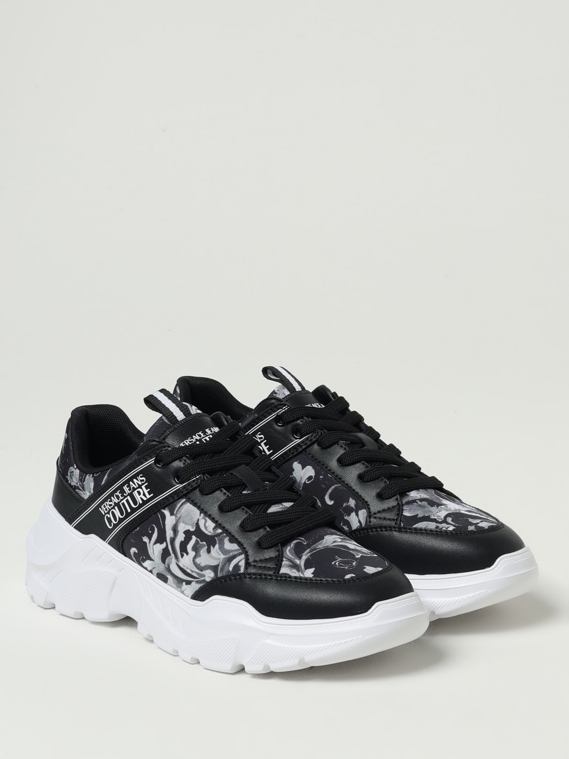 VERSACE JEANS COUTURE SNEAKERS: Shoes men Versace Jeans Couture, Black - Img 2
