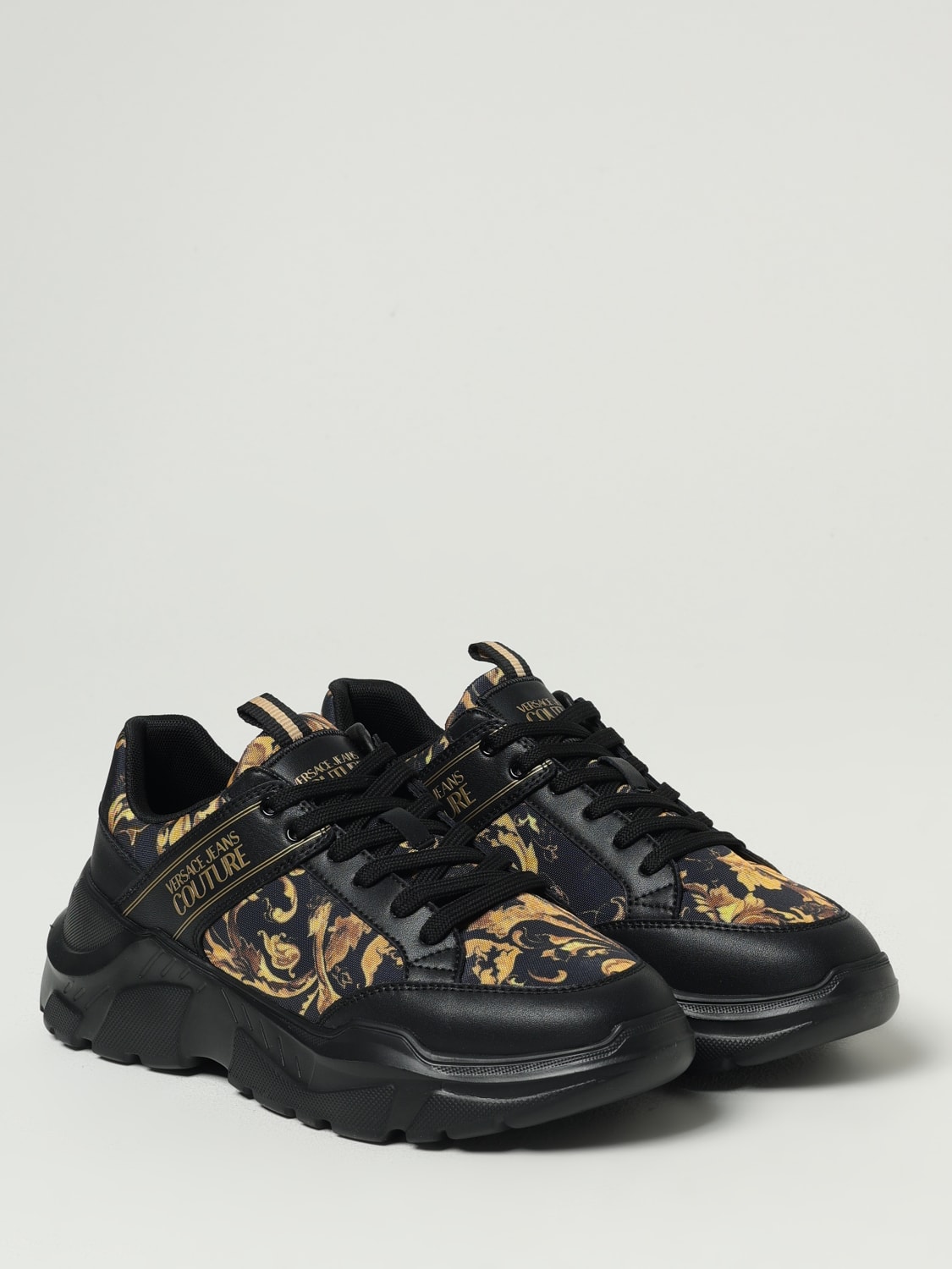 VERSACE JEANS COUTURE SNEAKERS: Shoes men Versace Jeans Couture, Black 1 - Img 2