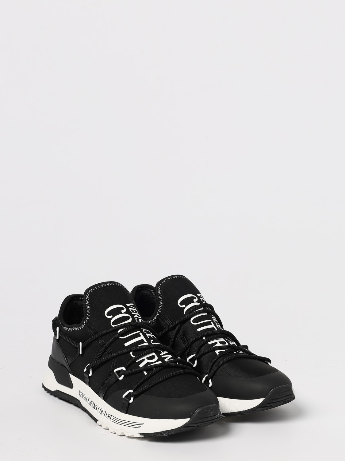 VERSACE JEANS COUTURE SNEAKERS: Shoes men Versace Jeans Couture, Black 1 - Img 2