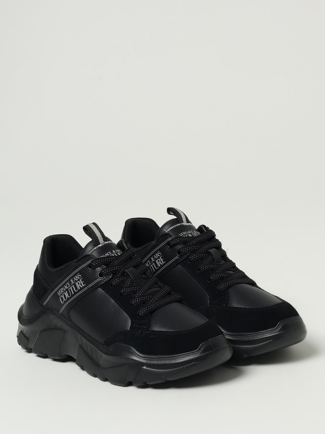 VERSACE JEANS COUTURE SNEAKERS: Shoes men Versace Jeans Couture, Black - Img 2