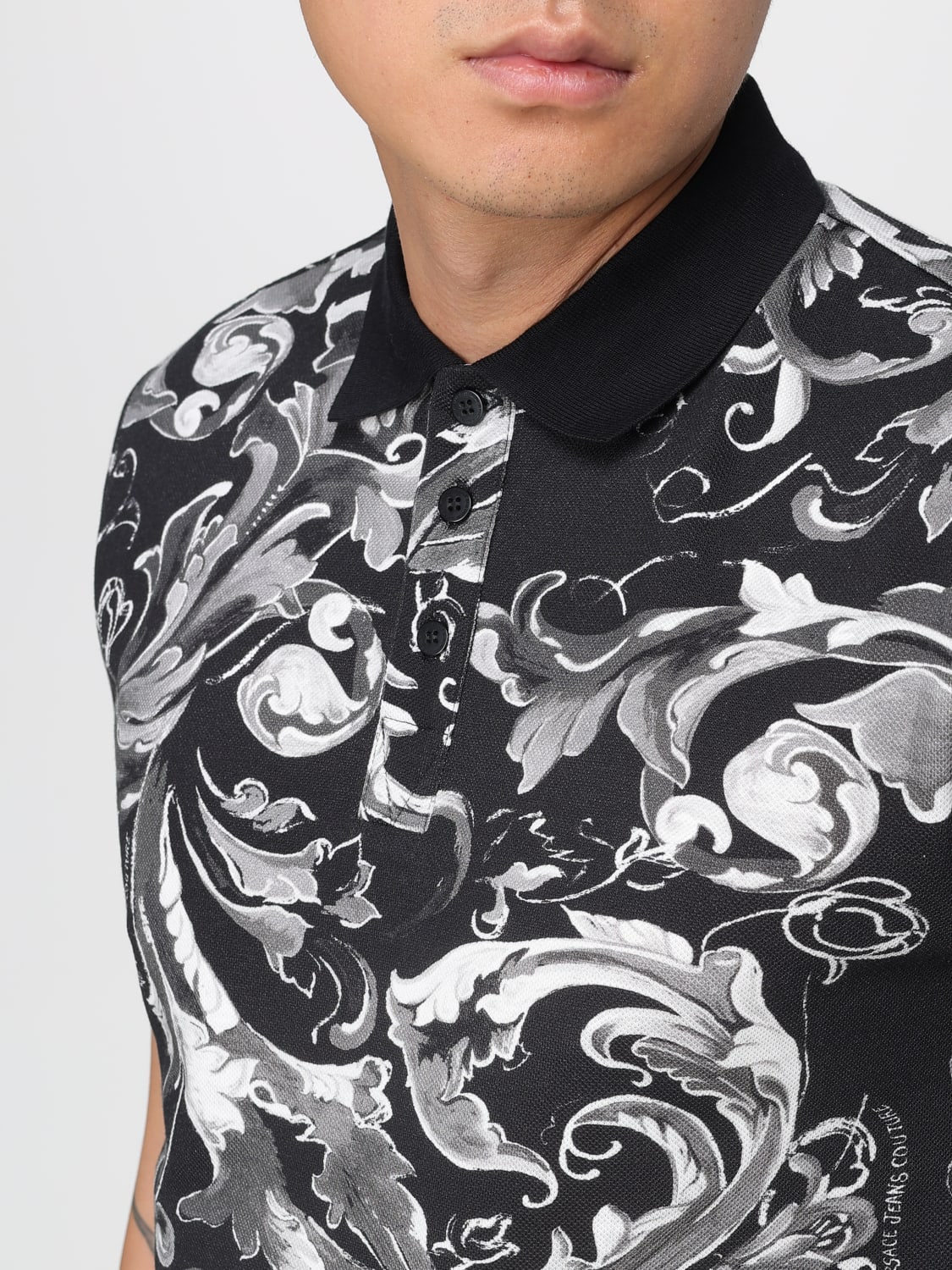 VERSACE JEANS COUTURE POLO: Polo herren Versace Jeans Couture, Schwarz 1 - Img 3