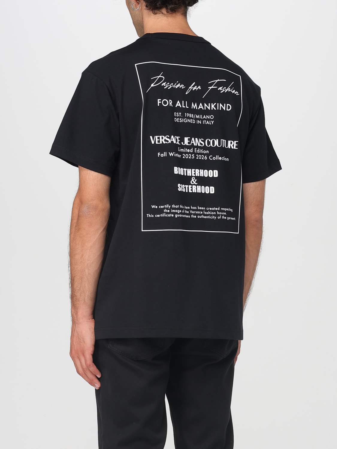 VERSACE JEANS COUTURE T-SHIRT: T-shirt men Versace Jeans Couture, Black - Img 2