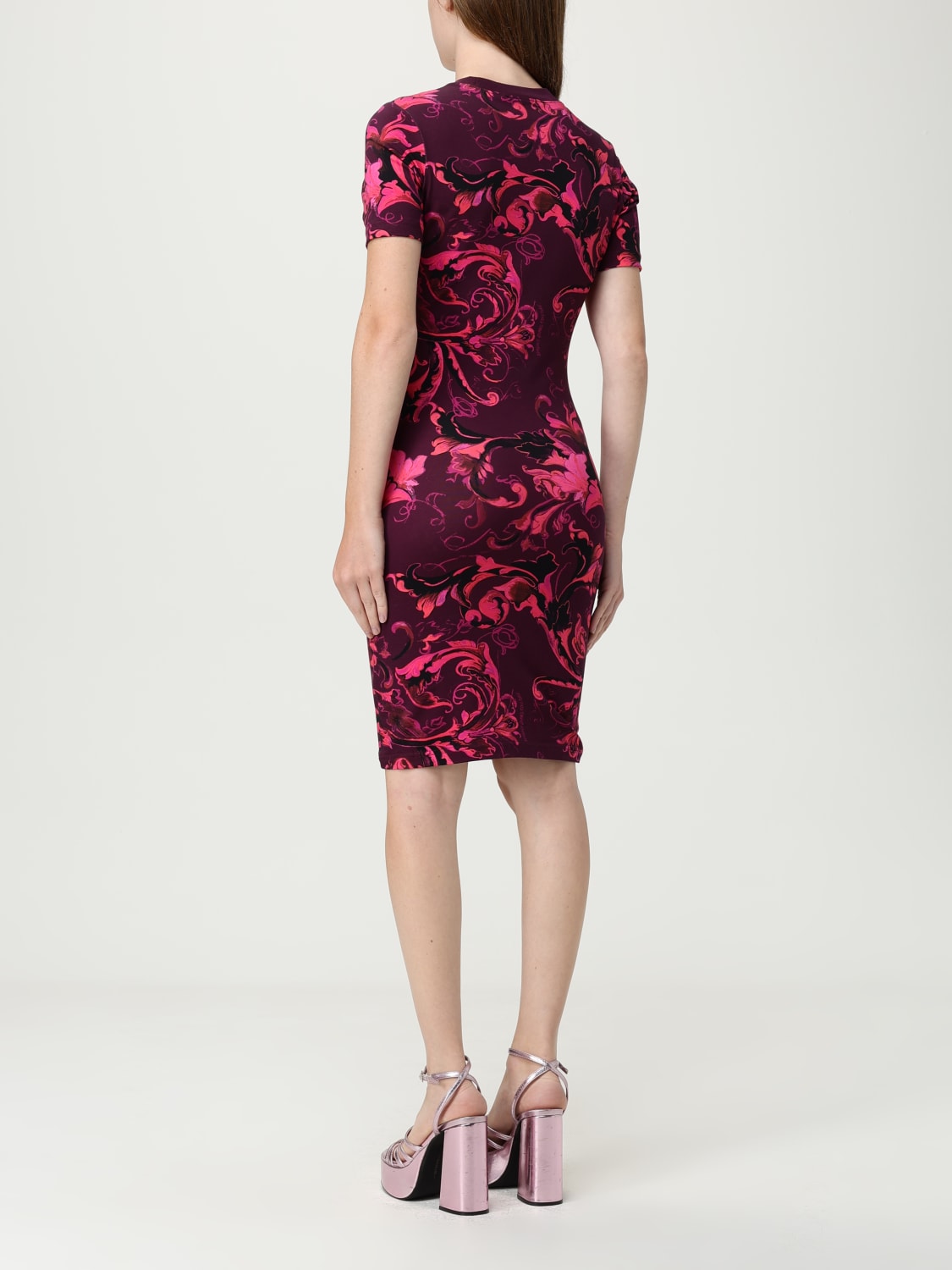 VERSACE JEANS COUTURE DRESS: Dress woman Versace Jeans Couture, Burgundy - Img 2