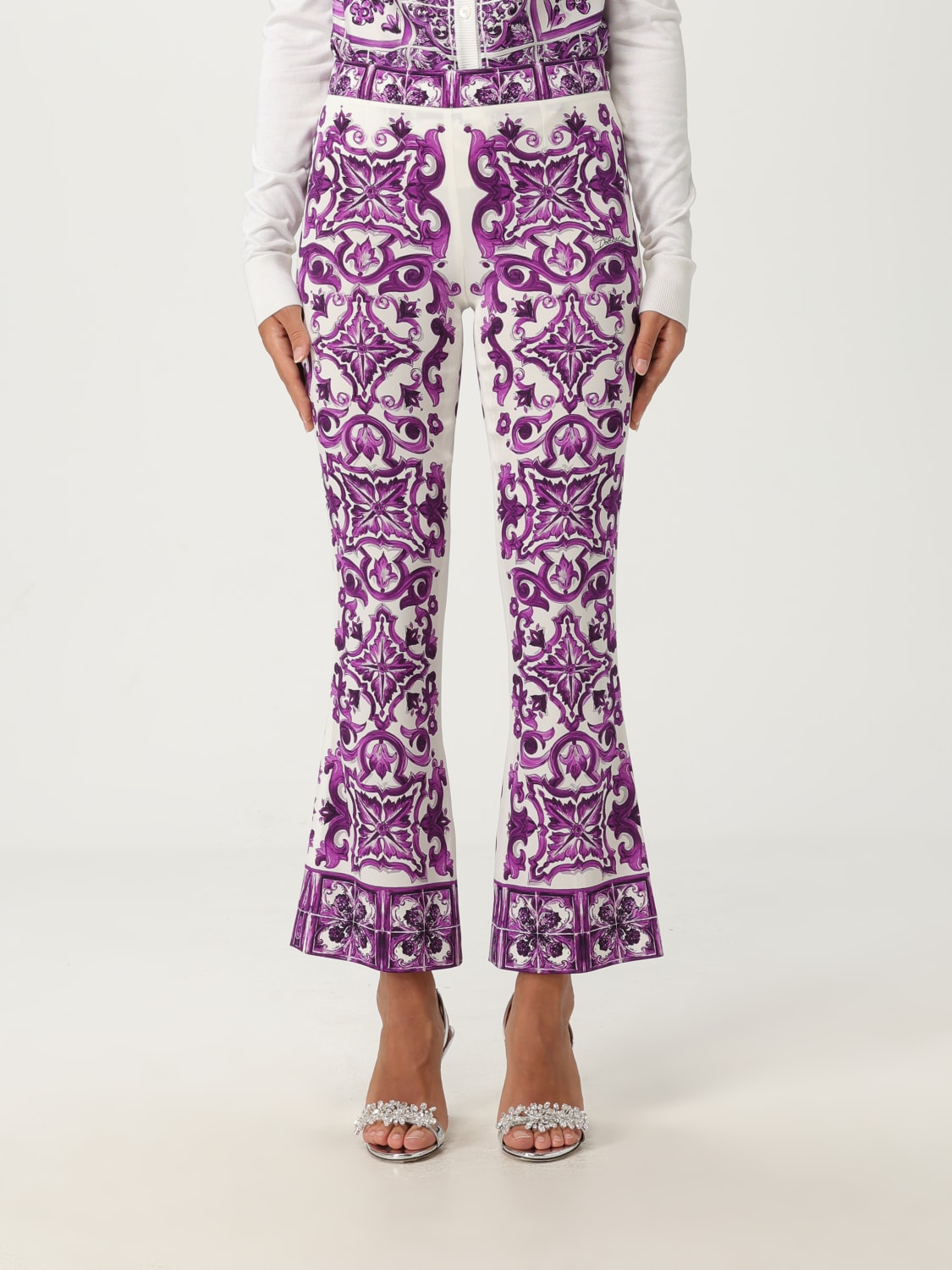 DOLCE & GABBANA PANTALON: Pantalon femme Dolce & Gabbana, Violet - Img 1