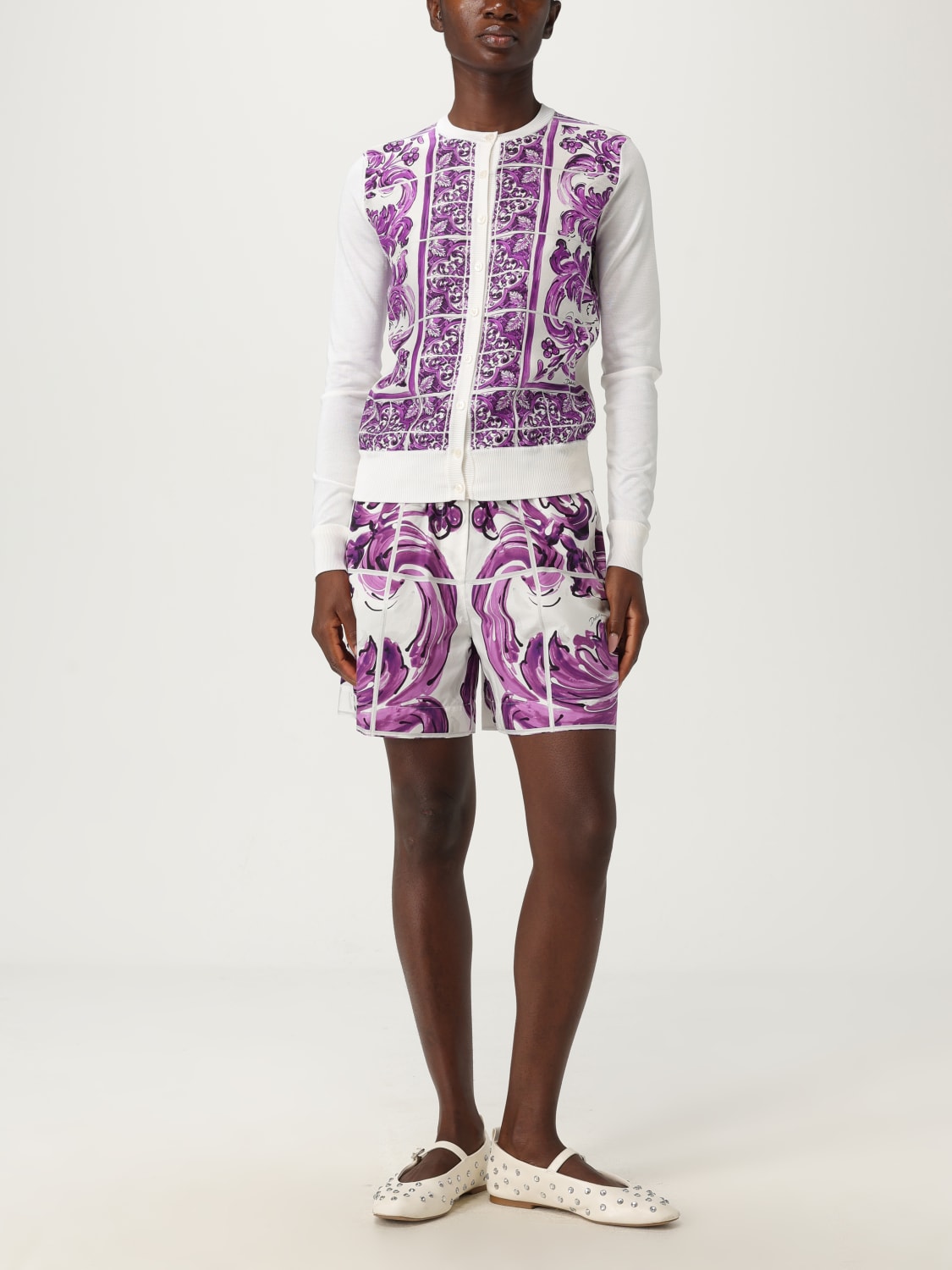 DOLCE & GABBANA PANTALONES CORTOS: Pantalòn cortos mujer Dolce & Gabbana, Violeta - Img 2