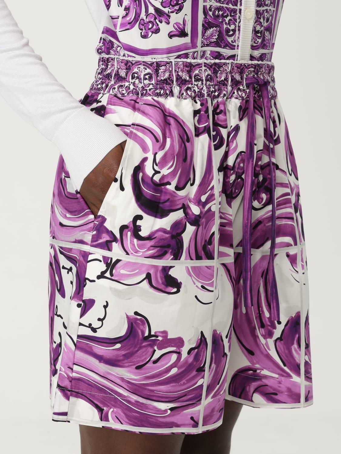 DOLCE & GABBANA PANTALONES CORTOS: Pantalòn cortos mujer Dolce & Gabbana, Violeta - Img 5