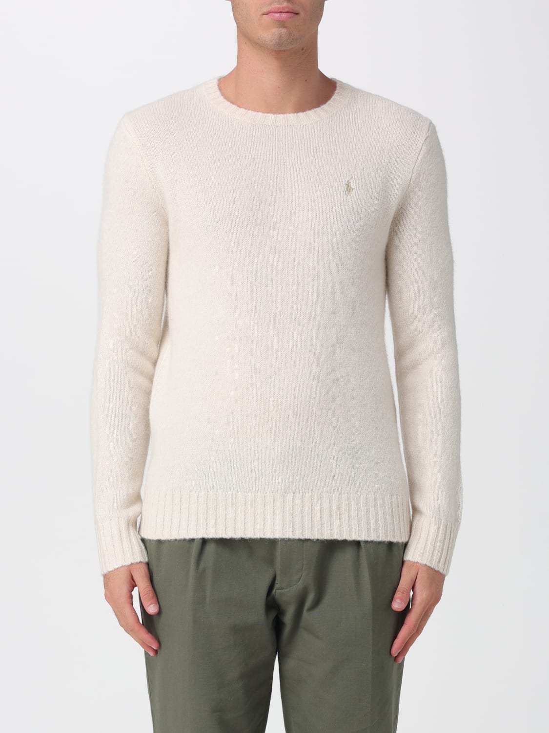 POLO RALPH LAUREN SWEATER: Sweater men Polo Ralph Lauren, White - Img 1