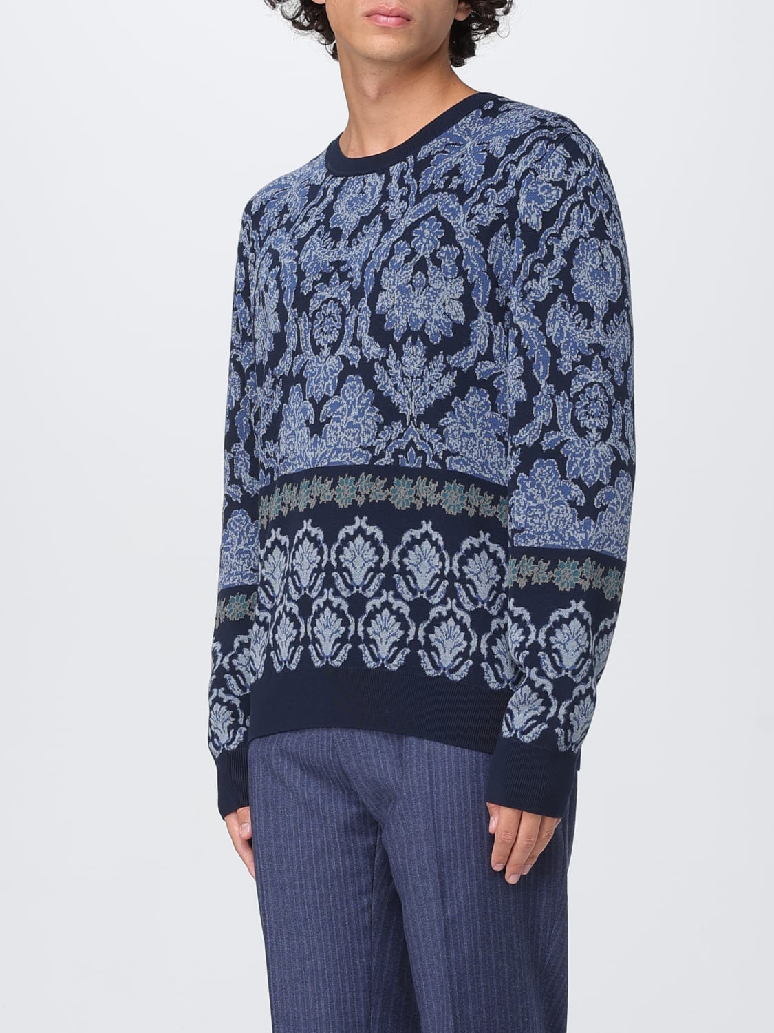 ETRO PULLOVER: Pullover herren Etro, Blau - Img 4