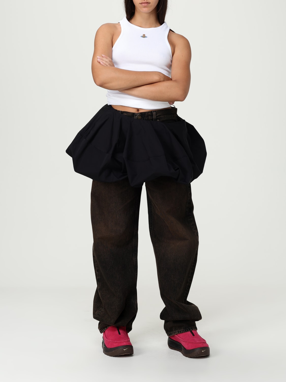 VIVIENNE WESTWOOD T-SHIRTS: Canotta basic Vivienne Westwood in cotone stretch , Bianco - Img 2