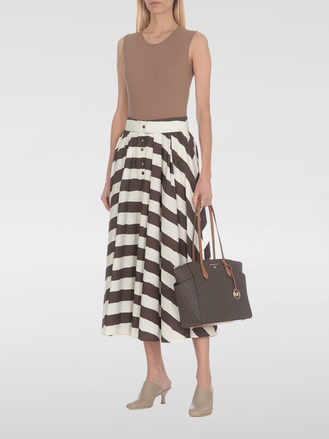 MICHAEL KORS SCHULTERTASCHE: Schultertasche damen Michael Kors, Braun - Img 2